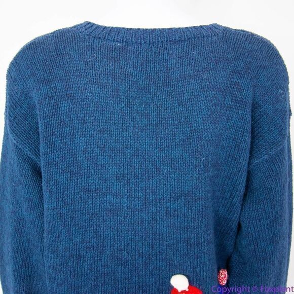 Vintage Croft & Barrow Christmas sweater with‎ 3D snowman cardinal, L - Picture 5 of 16